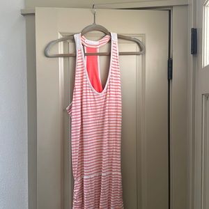 Athleta racer back dress. Cute, sporty striped dress. Wear short or longer.